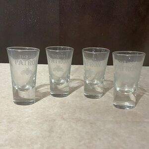 Patron Tequila Etched Shot Glass Set